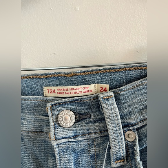 levi’s 724 high rise slim straight cropped jeans - Picture 3 of 3
